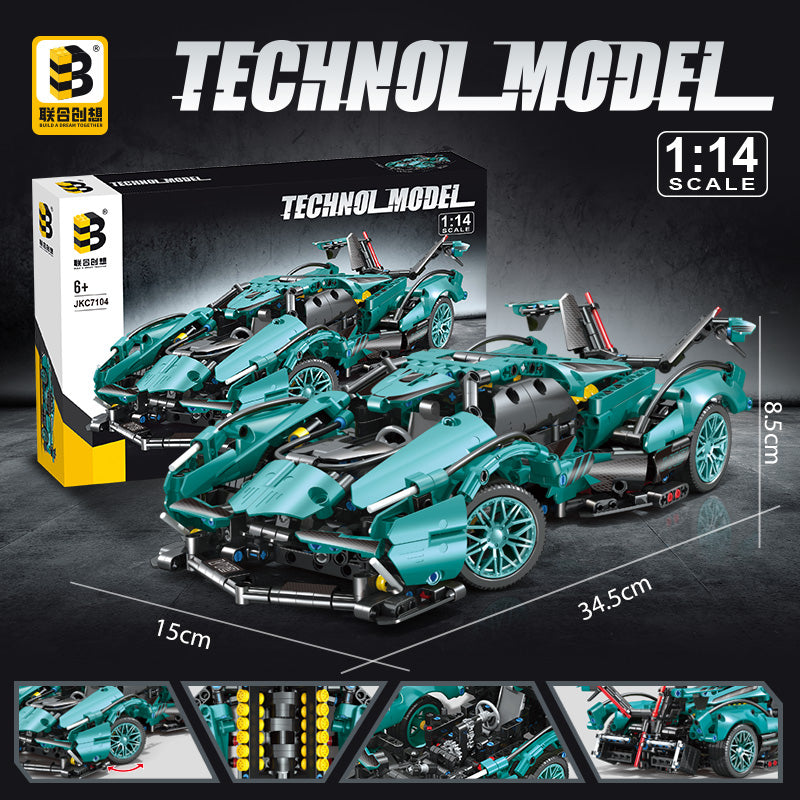 Apollo VEO1:14 Supercar Building Block Model (1000 PCS)