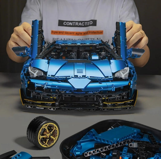 1:8 one-touch scissor doors, exclusive design wheels, mechanical principles, the ultimate Italian Bull supercar (3810 pieces)
