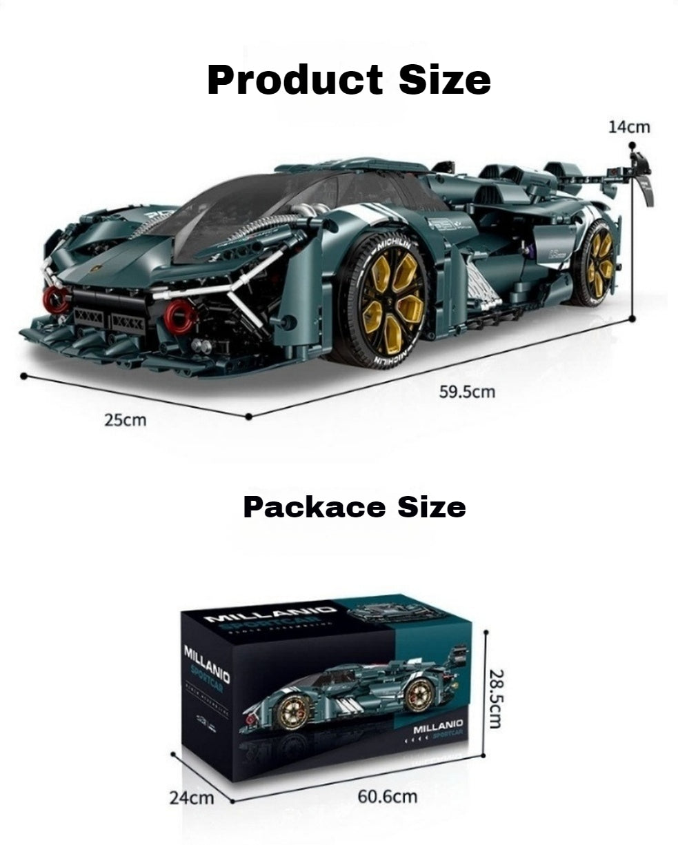 1:8 Terzo Millennio supercar (3466 pieces)