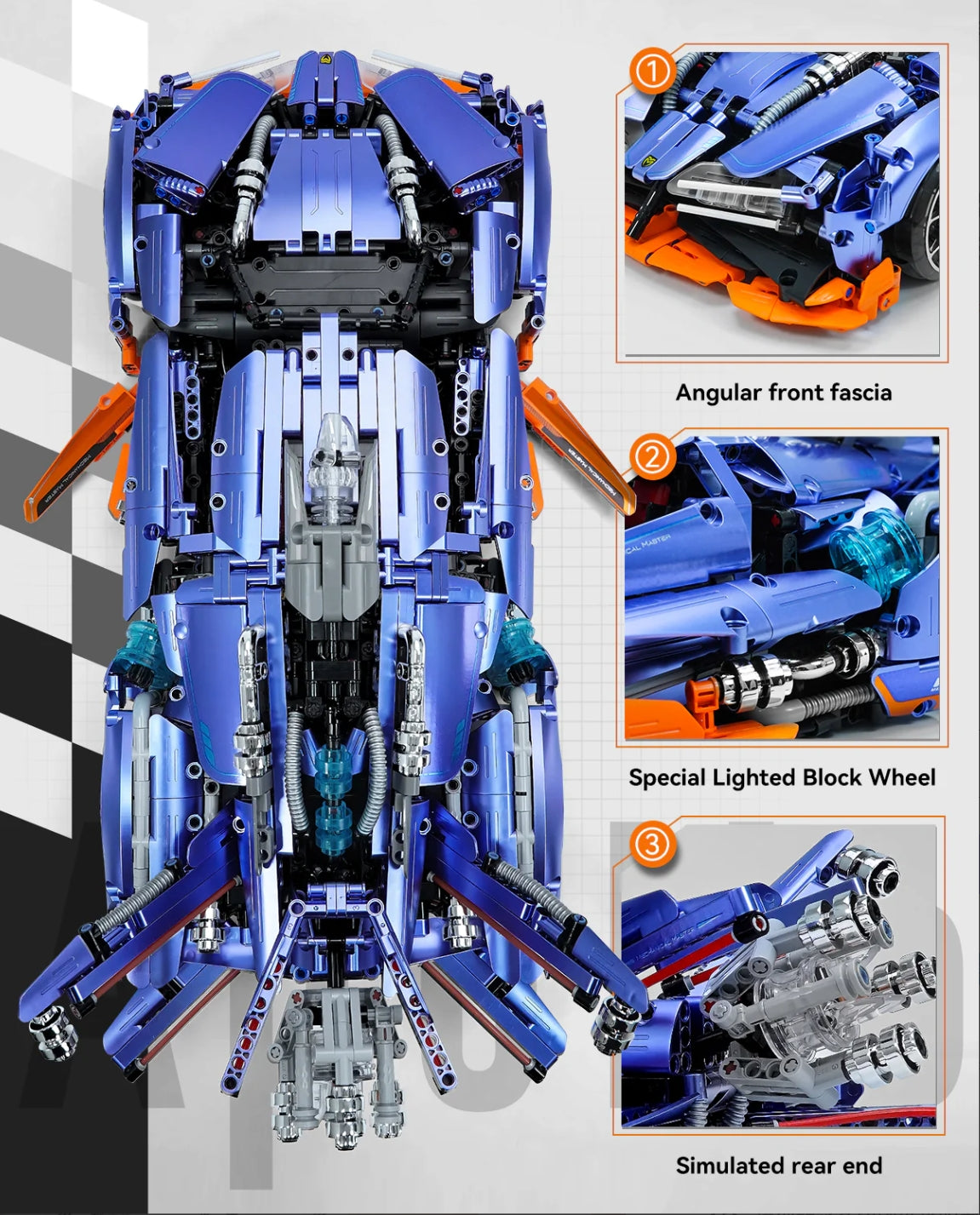 1：10super sports car(2381pieces)