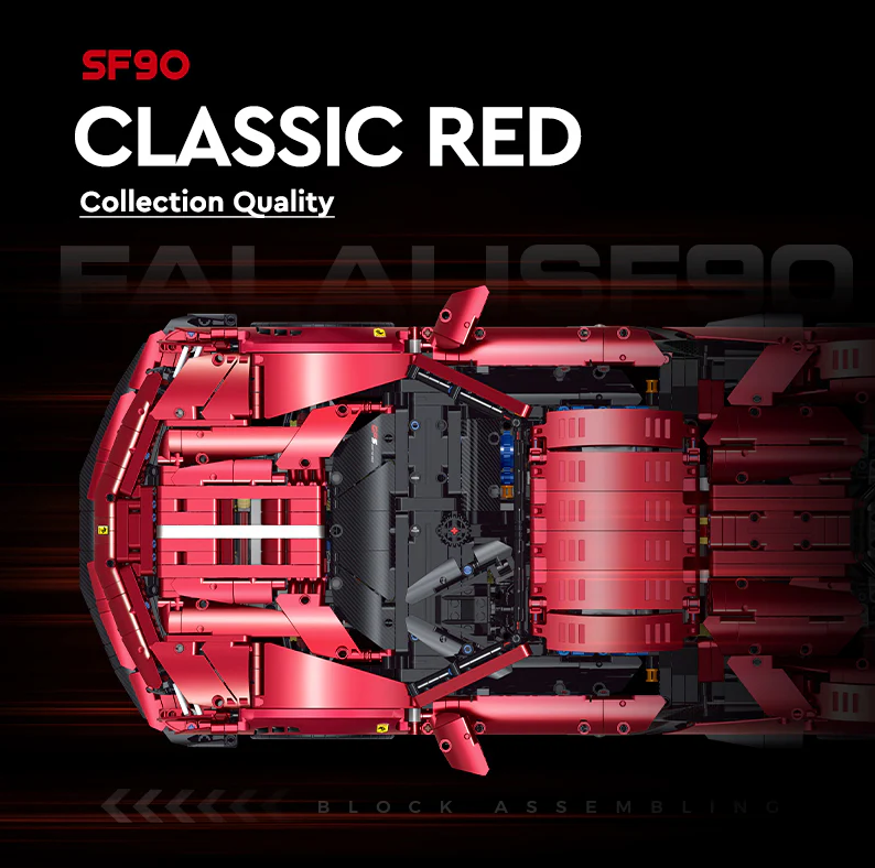 1:8 SF90 Building Set: The Ultimate Supercar (3982 pieces)