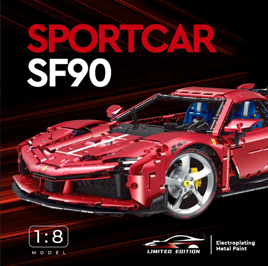 1:8 SF90 Building Set: The Ultimate Supercar (3982 pieces)