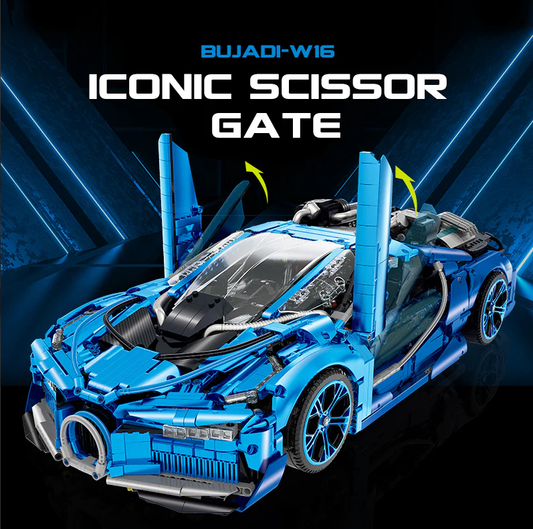 1:8 BUG building block supercar set, static version (3868 pieces)