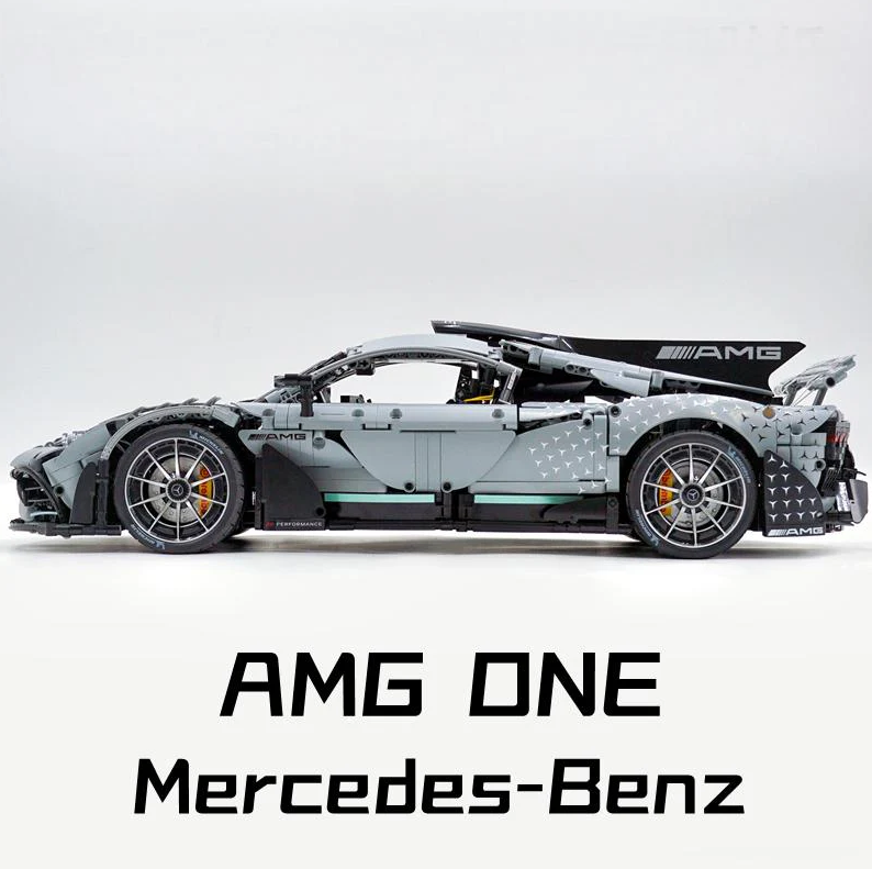 1:8 Mercedes-AMG ONE building set with remote control, fully detailed simulation, ultimate collector's item, electric wing doors, rear wing lift, controllable lights, launch control (3295 pieces)