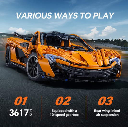 1:8 M1 building kit, rear wing linked air suspension, butterfly doors, without remote control (3617 pieces)