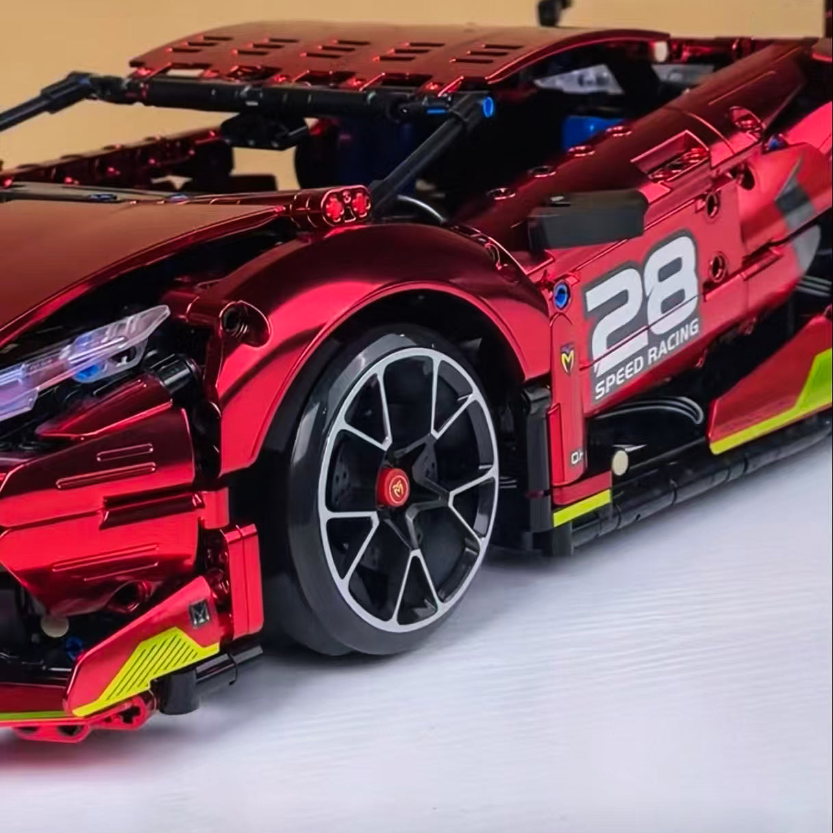 1:10 Lambo electroplated super sports car building block model (1889 pieces)