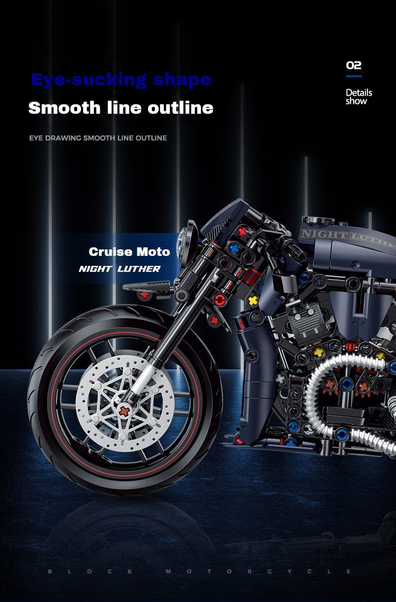 1:8 Night Luther Motorcycle (623pieces)