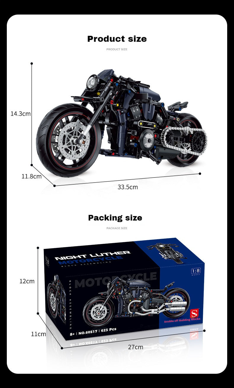 1:8 Night Luther Motorcycle (623pieces)