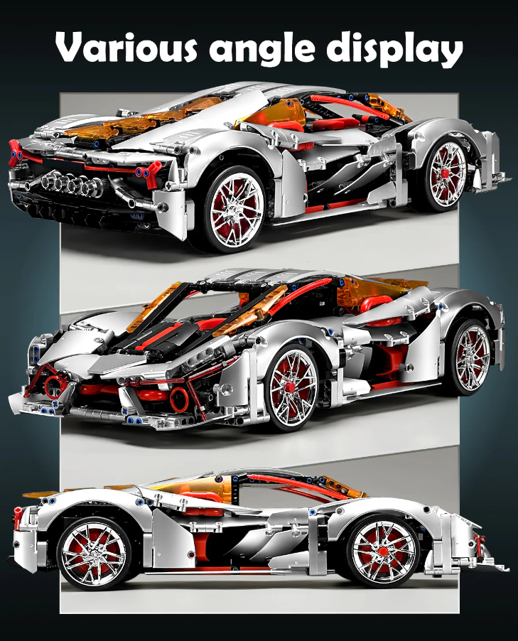 1:10 Lambo 3000 Years Building Block Supercar Static Version (2130 pieces)