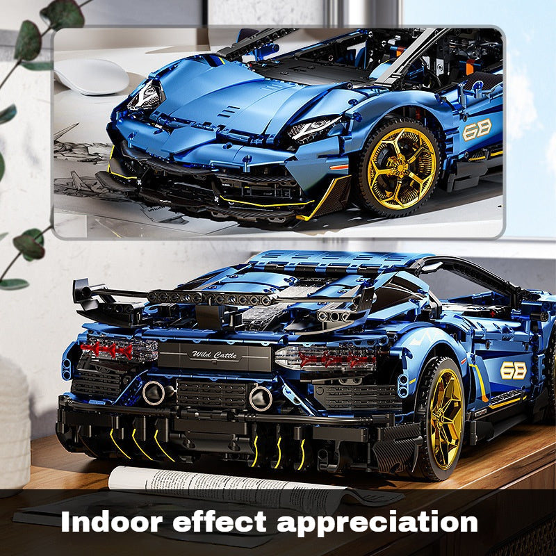 1:8 one-touch scissor doors, exclusive design wheels, mechanical principles, the ultimate Italian Bull supercar (3810 pieces)