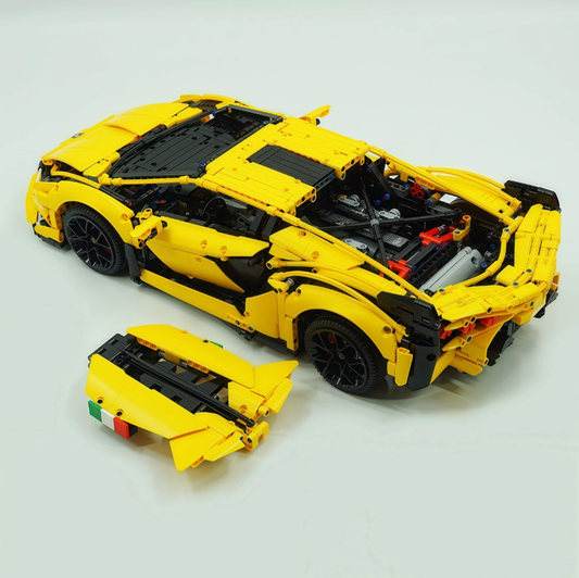 1:8 Lambo Sian Yellow Special Edition Building Block Supercar (3696 PCS)