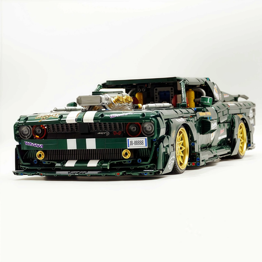 1:8 Challenger building block supercar black/green/purple/red (3751 pieces)