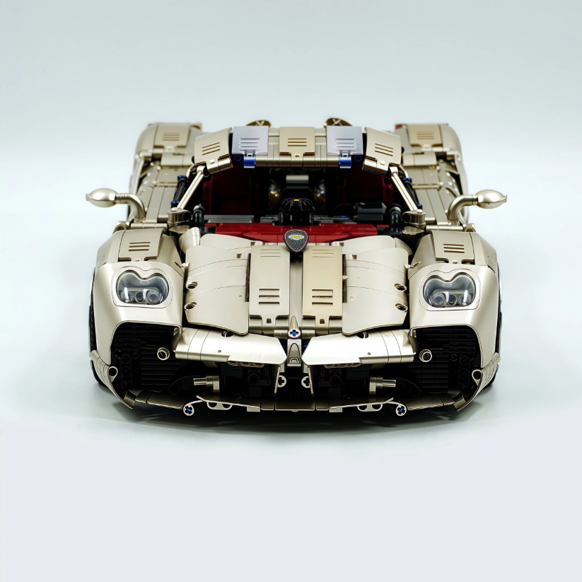 1:8 Pagani Utopia | Rose Gold Masterpiece Building Block Supercar 3428 pieces