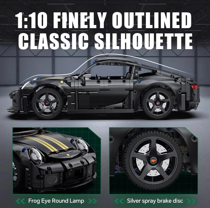 1:10 RUF GT, highly detailed and restored, a must-have for RUF fans (1165 pieces)