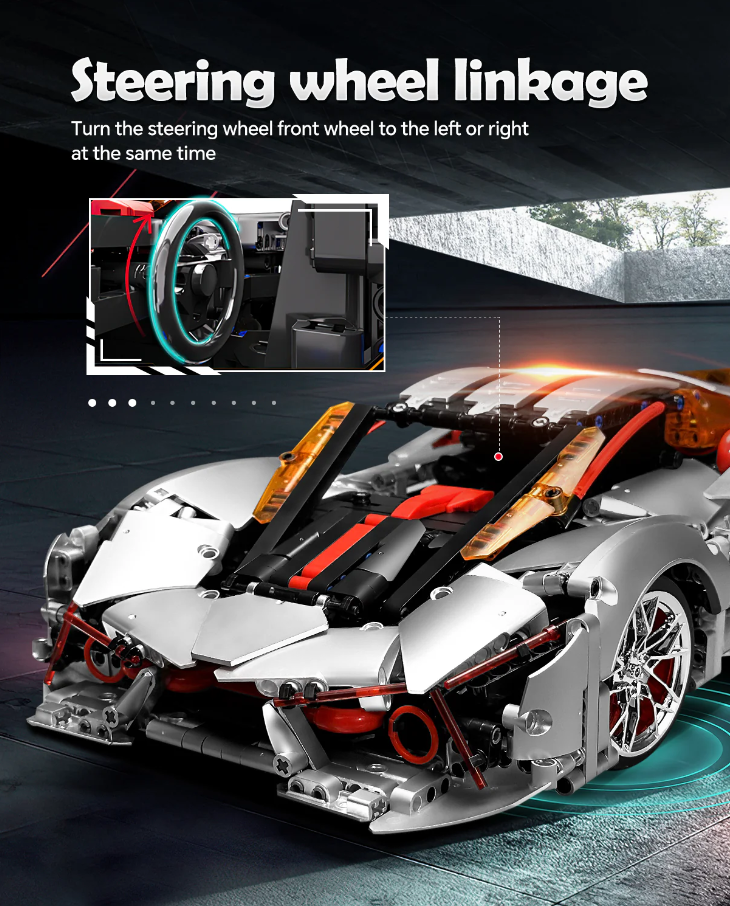 1:10 Lambo 3000 Years Building Block Supercar Static Version (2130 pieces)