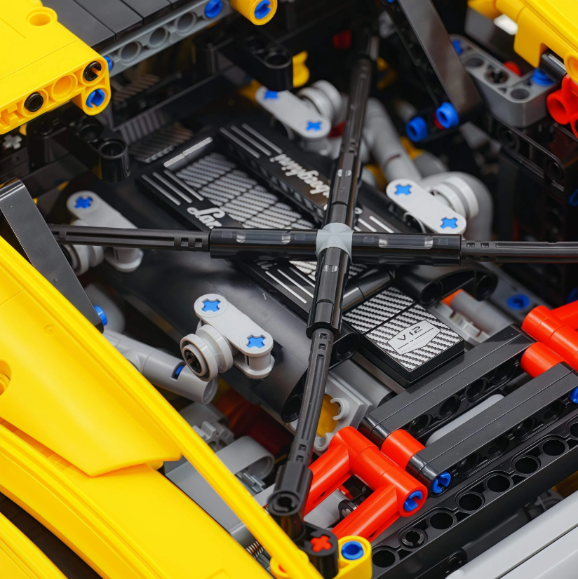 1:8 Lambo Sian Yellow Special Edition Building Block Supercar (3696 PCS)