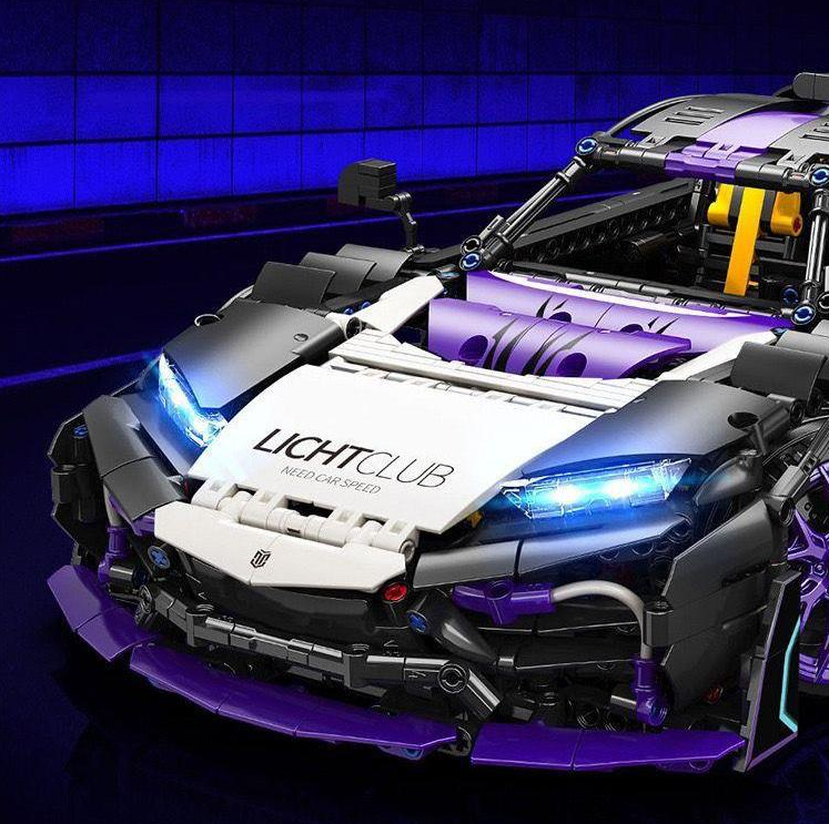 1:10 purple AMG ONE building block supercar, detailed reproduction, cost-effective choice (2244 pieces)