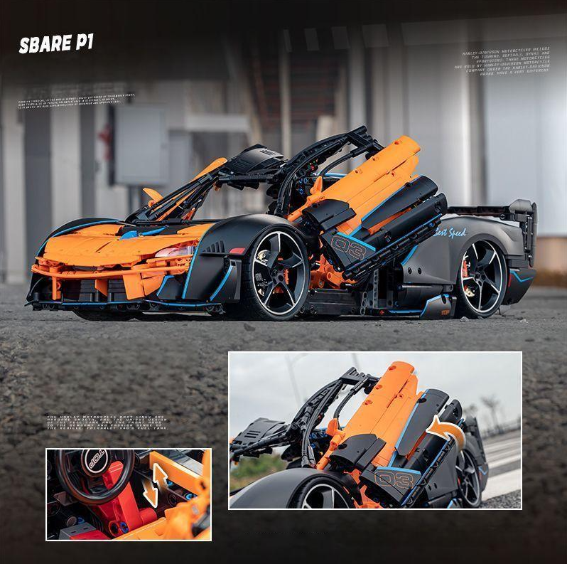 1:8 Sabre Building Block Supercar, Static Version (3862 PCS)