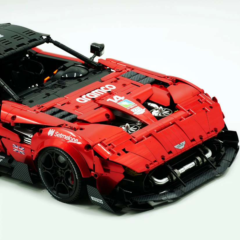 1:8 Martin Vulcan | Paint Pearl Red Edition Building Block Supercar 3794+ pieces