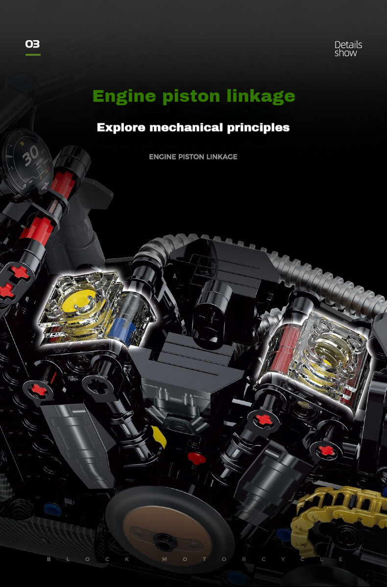 1:8 Night Luther Motorcycle (623pieces)