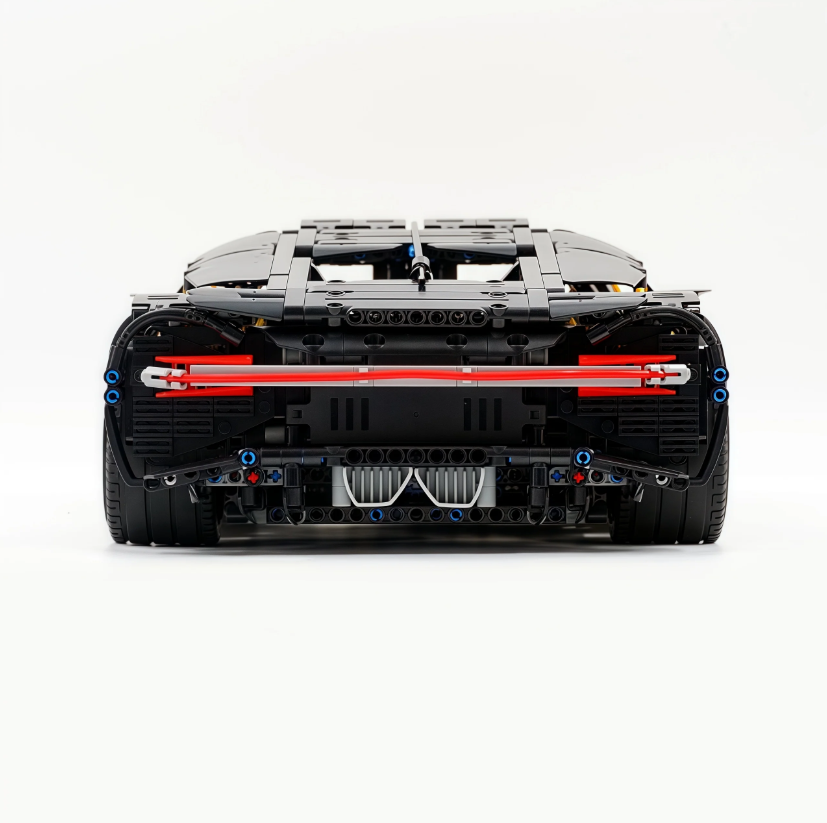 1:8 Chiron, custom modified building block supercar, yellow/red/blue/gray (4031 PCS)