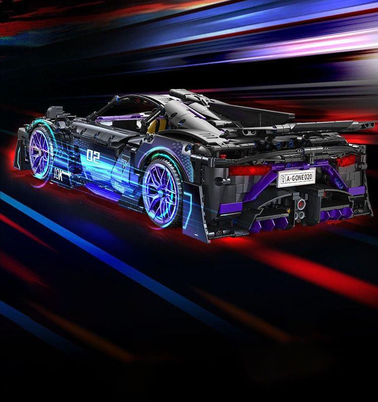 1:10 purple AMG ONE building block supercar, detailed reproduction, cost-effective choice (2244 pieces)
