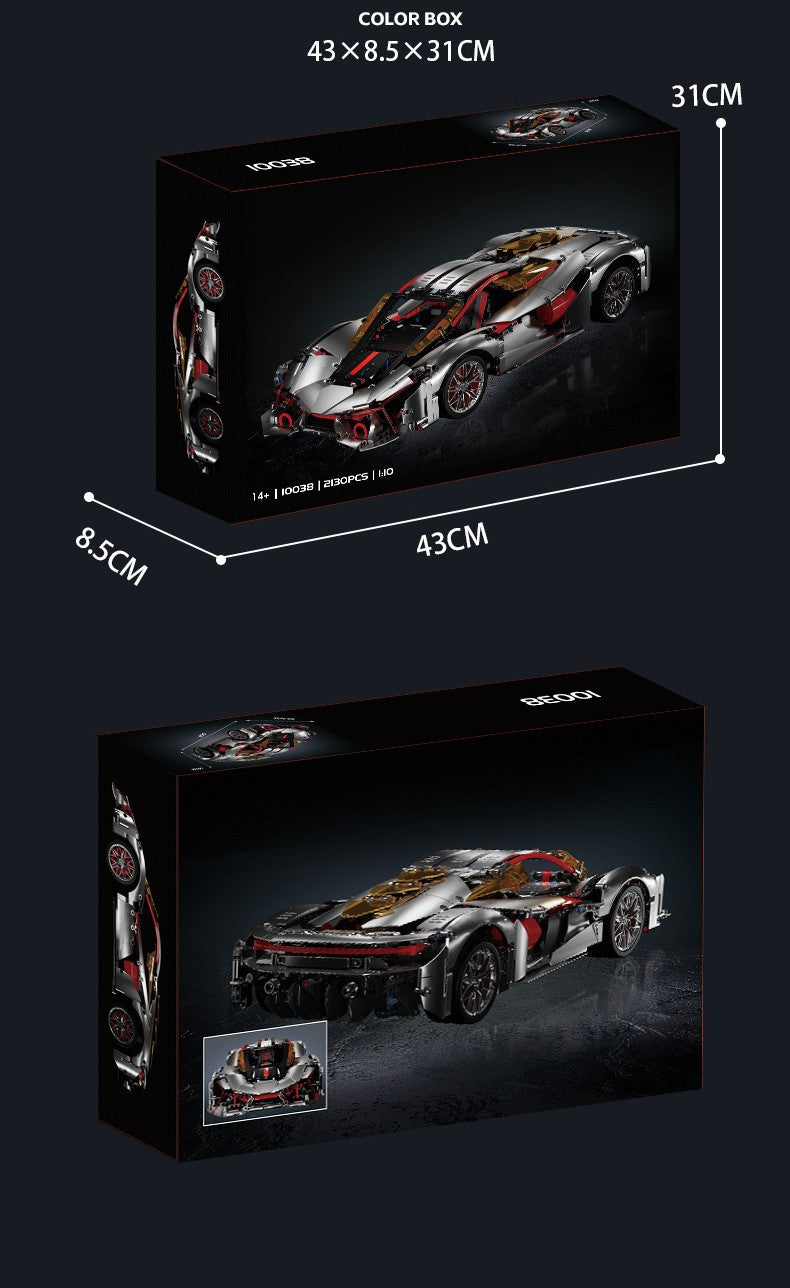 1:10 Lambo 3000 Years Building Block Supercar Static Version (2130 pieces)
