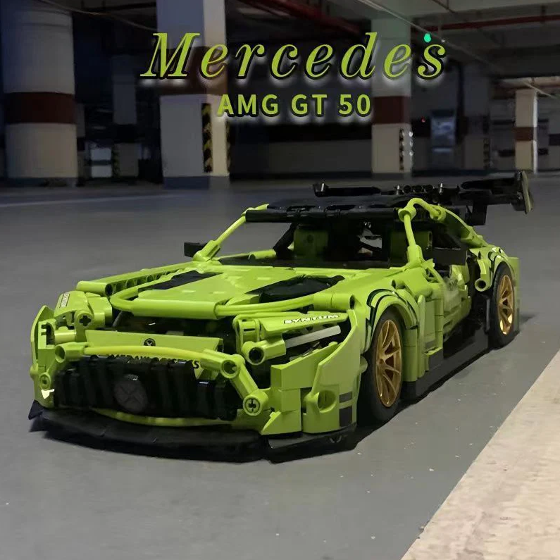 1:14 green AMG GT50, detailed reproduction, cost-effective choice (1466 pieces)