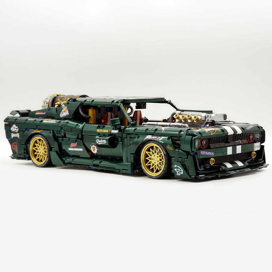 1:8 Challenger building block supercar black/green/purple/red (3751 pieces)
