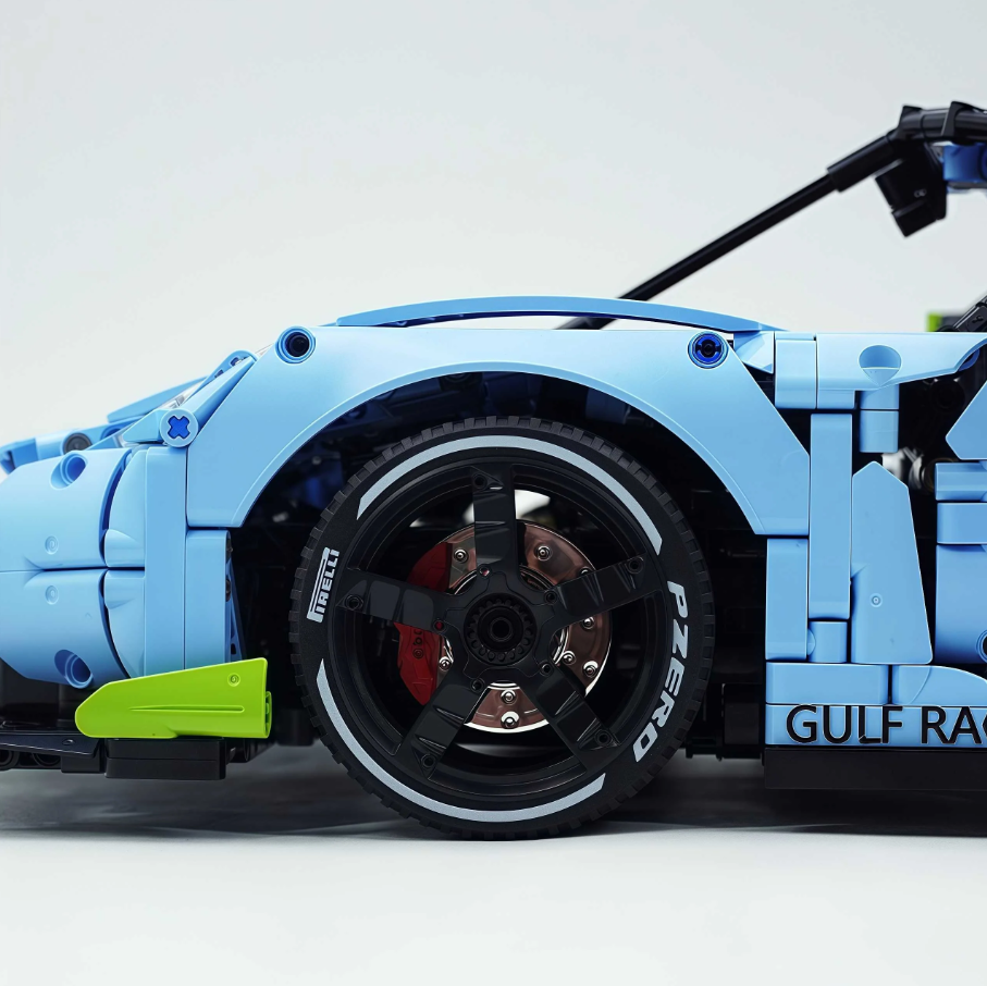 1:8 JESKO, custom Gulf Blue/Black/Orange limited edition building block supercar (4346 pieces)