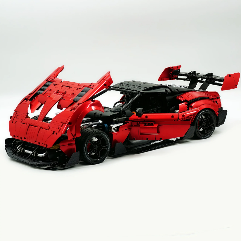 1:8 Martin Vulcan | Paint Pearl Red Edition Building Block Supercar 3794+ pieces