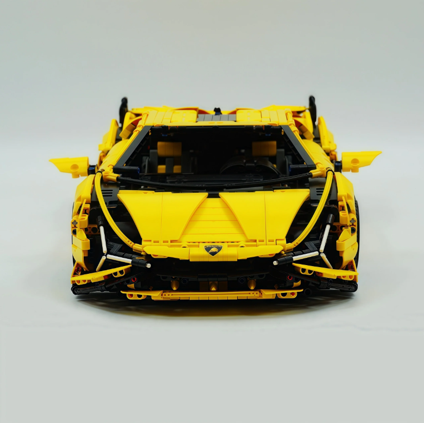 1:8 Lambo Sian Yellow Special Edition Building Block Supercar (3696 PCS)