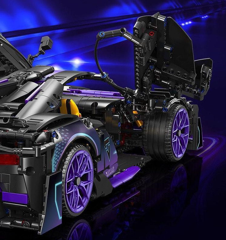 1:10 purple AMG ONE building block supercar, detailed reproduction, cost-effective choice (2244 pieces)