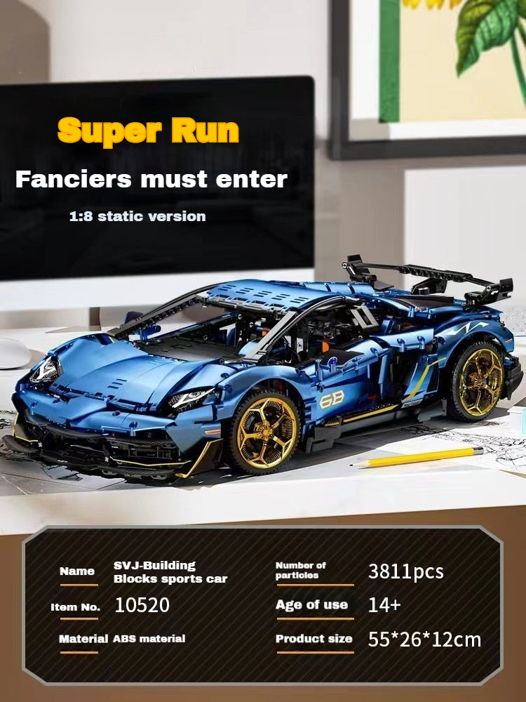 1:8 one-touch scissor doors, exclusive design wheels, mechanical principles, the ultimate Italian Bull supercar (3810 pieces)