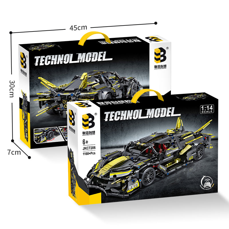 Apollo VEO1:14 Supercar Building Block Model (1160 PCS)