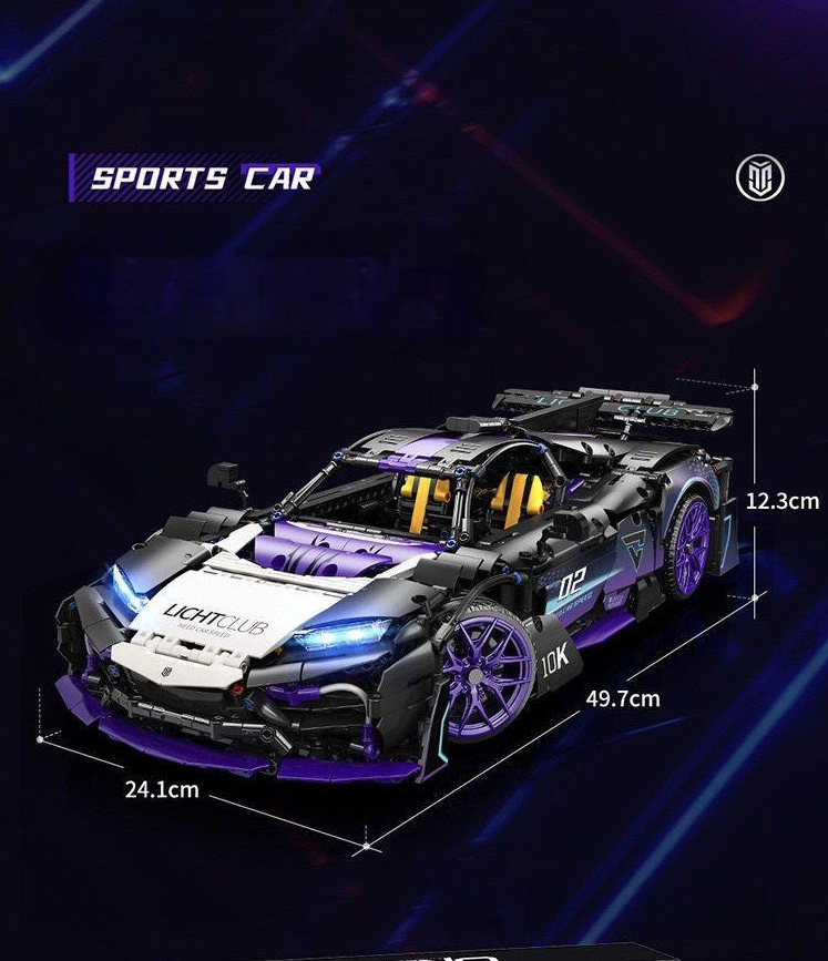1:10 purple AMG ONE building block supercar, detailed reproduction, cost-effective choice (2244 pieces)