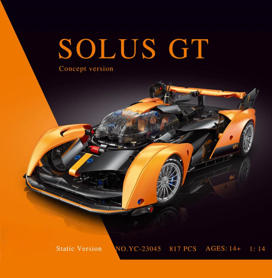 1:14 Solus GT Building Block Supercar (817 pieces)