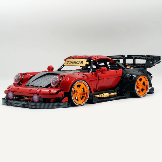 Ultimate Widebody 964 RWB, a red custom block supercar (4190 pieces)