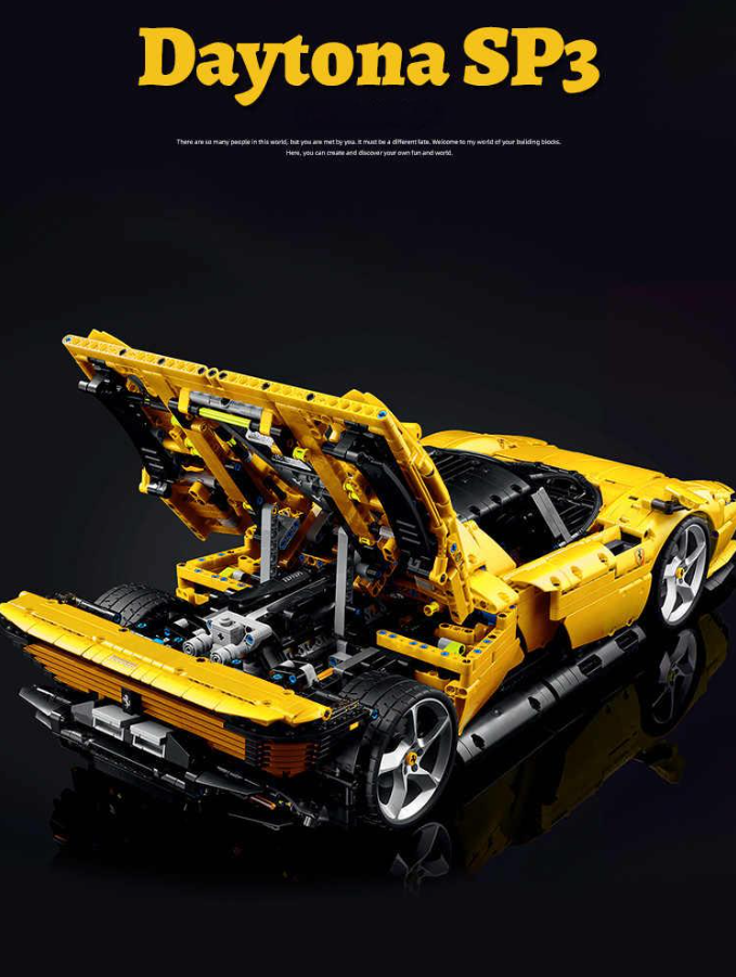 1:8 DaytonaSP3 building block supercar (3778 PCS)
