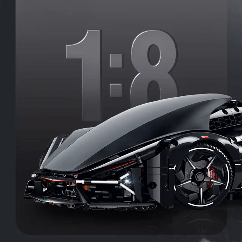 Concept supercar assembly 1:8 Lambo Fantazma building block supercar (2884 pieces)