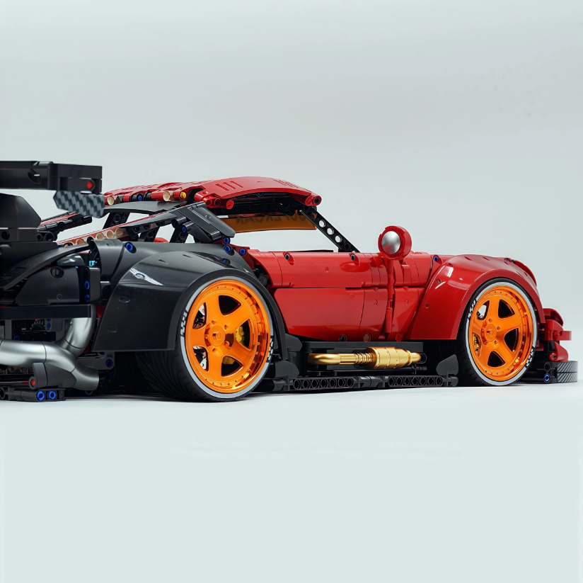 Ultimate Widebody 964 RWB, a red custom block supercar (4190 pieces)