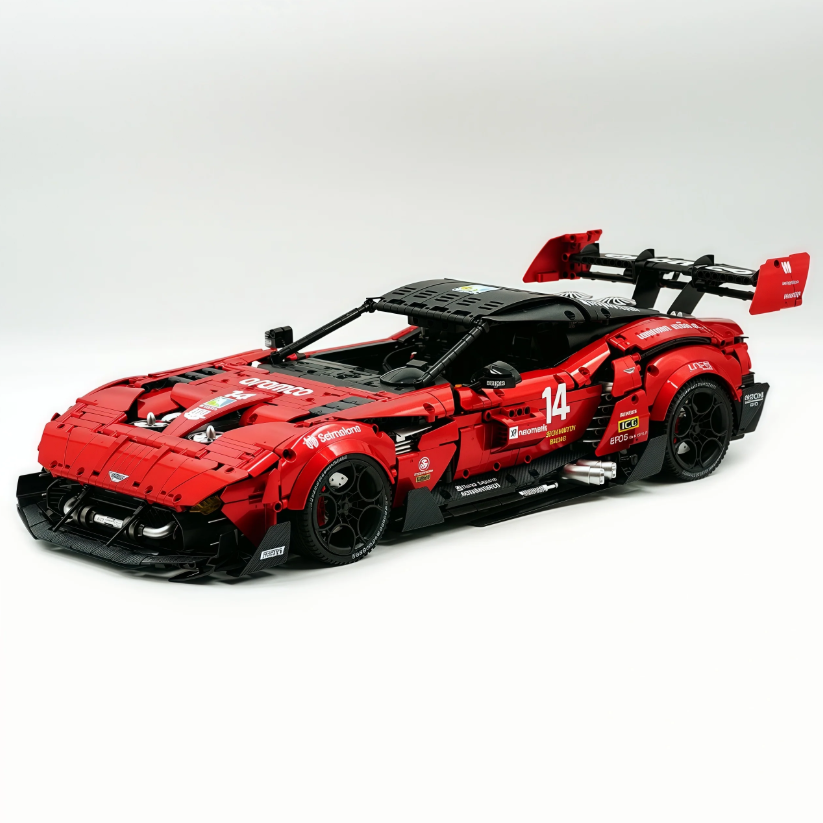 1:8 Martin Vulcan | Paint Pearl Red Edition Building Block Supercar 3794+ pieces