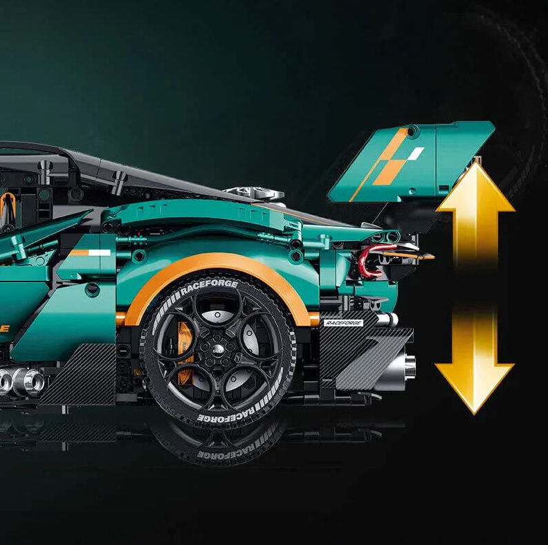 1:8 Martin Vulcan British Racing Icon Building Block Supercar | 3794+ pieces