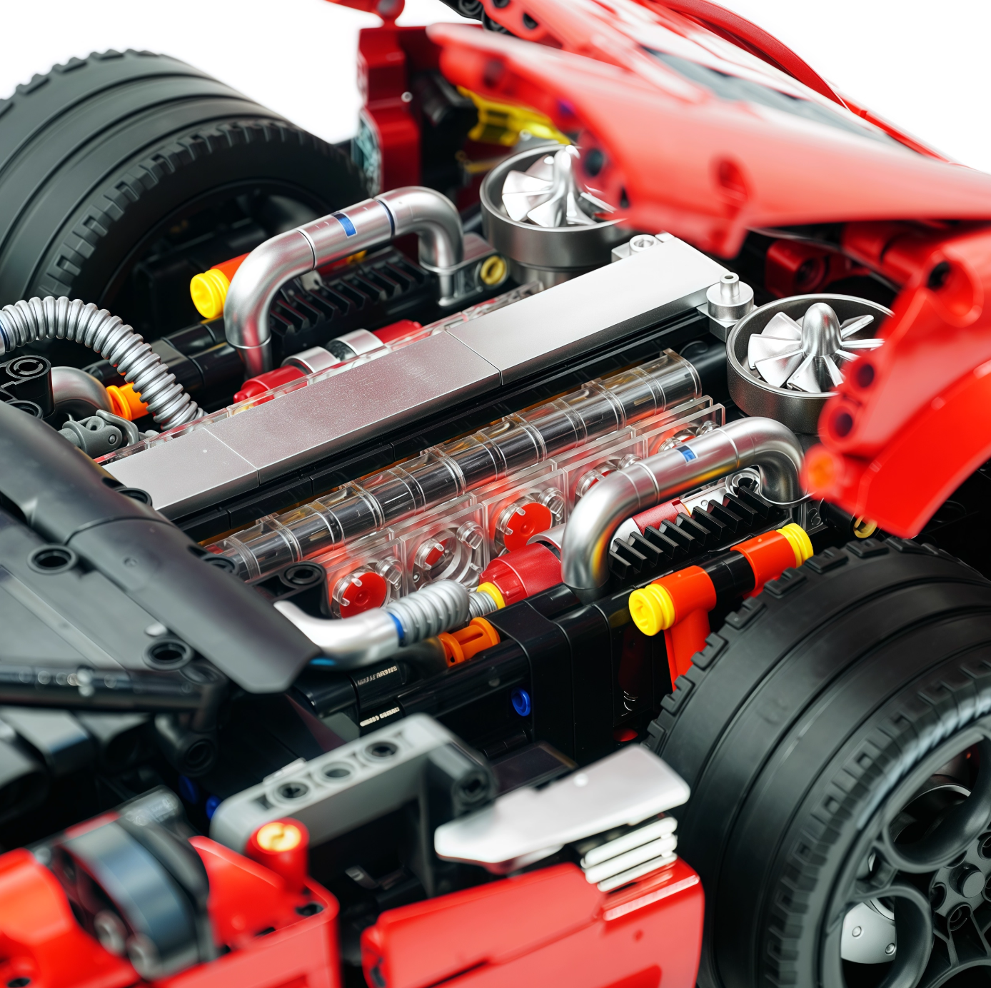 1:8 Martin Vulcan | Paint Pearl Red Edition Building Block Supercar 3794+ pieces