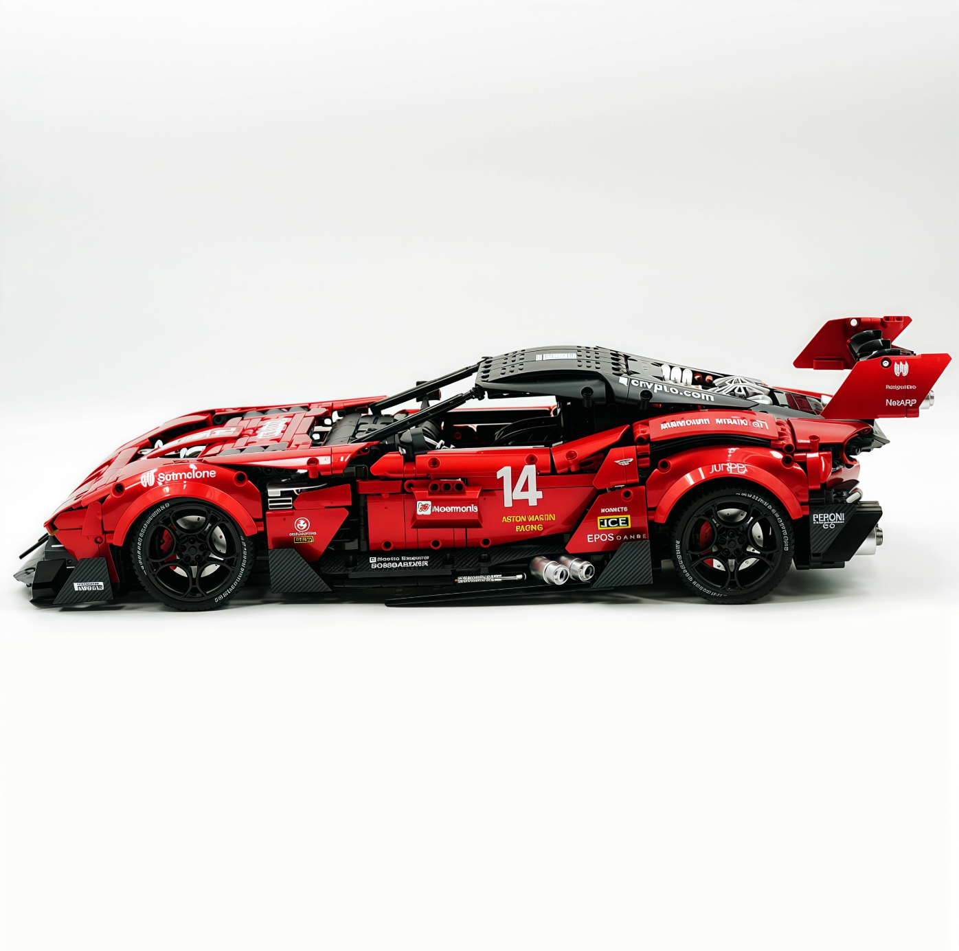 1:8 Martin Vulcan | Paint Pearl Red Edition Building Block Supercar 3794+ pieces