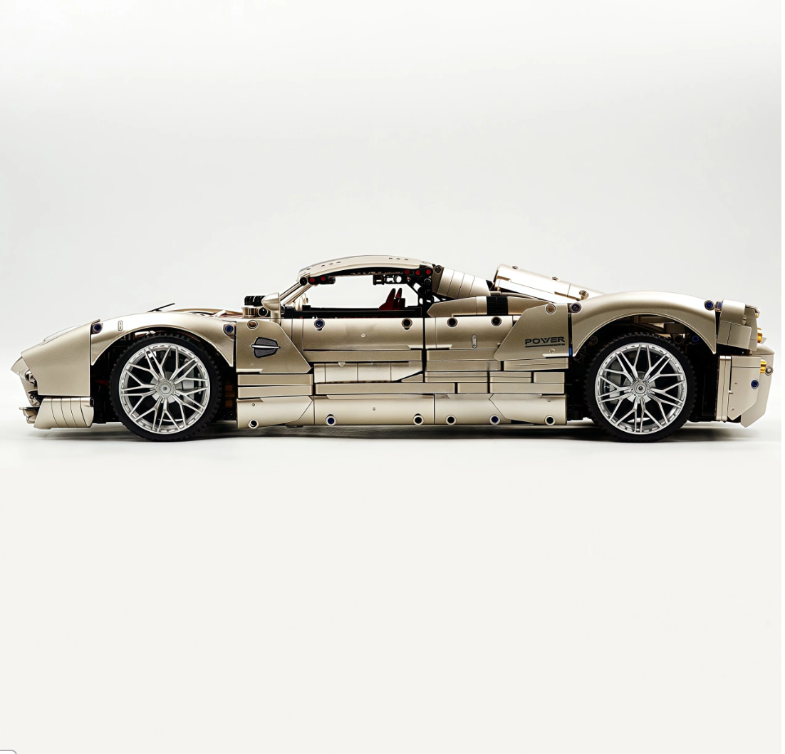 1:8 Pagani Utopia | Rose Gold Masterpiece Building Block Supercar 3428 pieces
