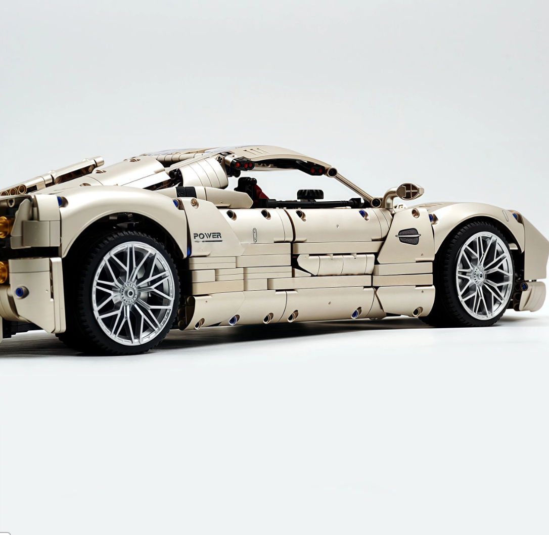1:8 Pagani Utopia | Rose Gold Masterpiece Building Block Supercar 3428 pieces