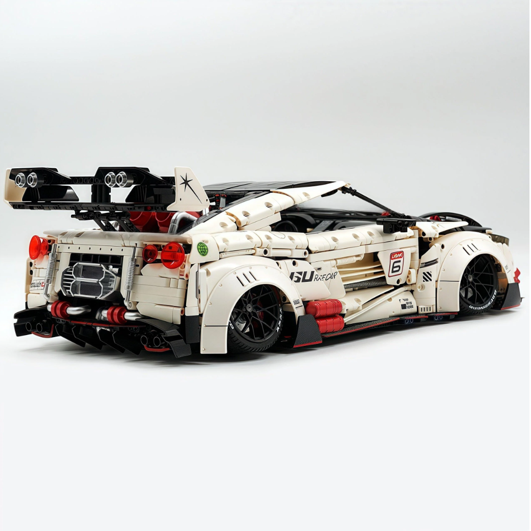 1:8 GT-R R35 Widebody Edition Electroplated Beast Building Block Supercar 3939+ pieces