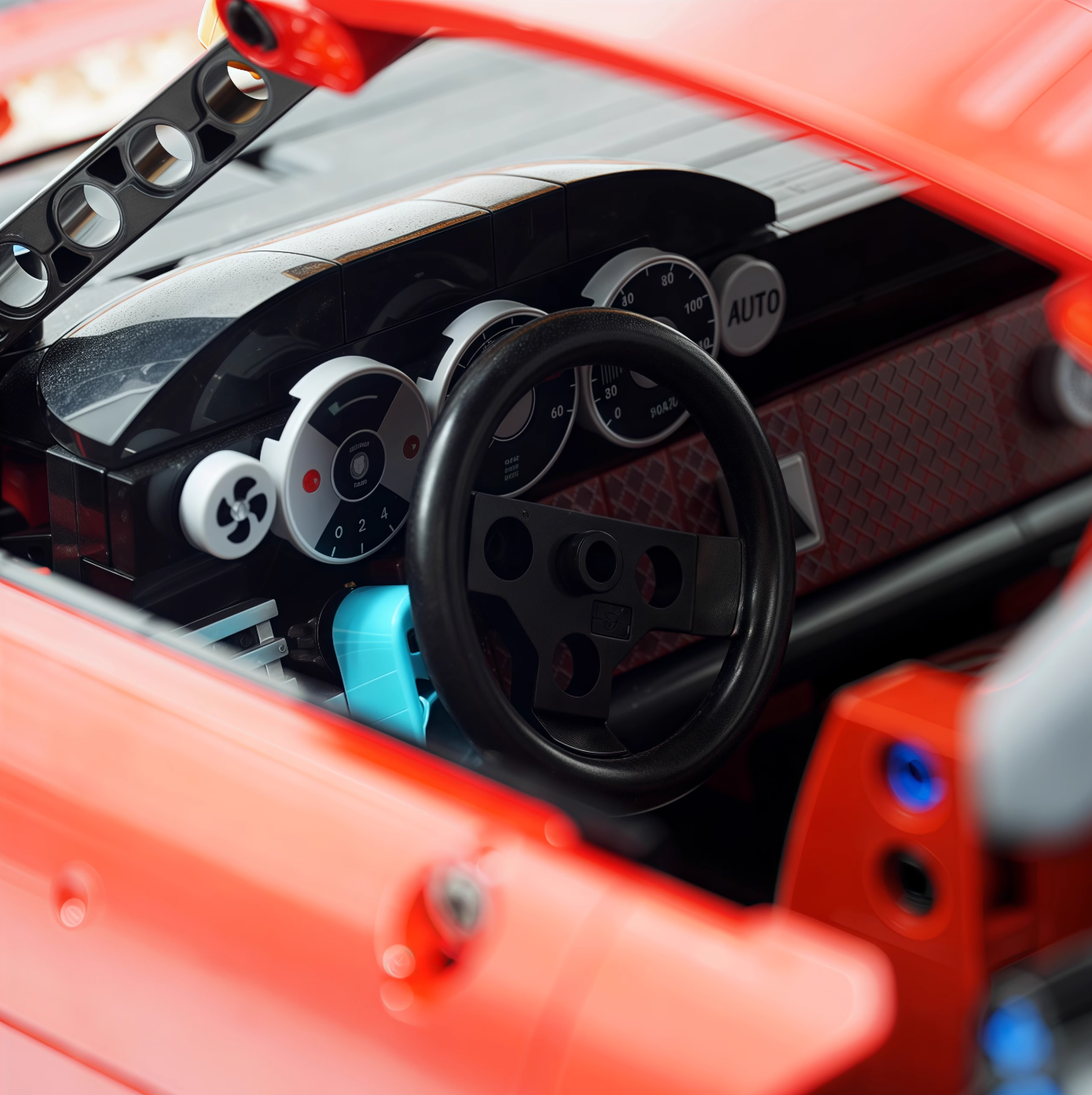 Ultimate Widebody 964 RWB, a red custom block supercar (4190 pieces)