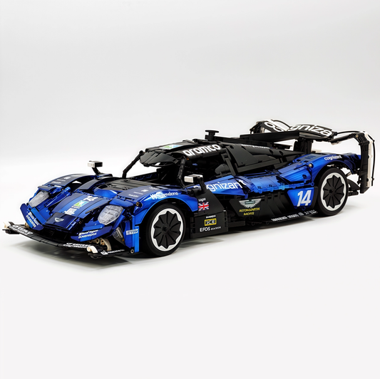 1:8 Martin Valkyrie building block supercar, custom dark blue electroplating version (3869 pieces)